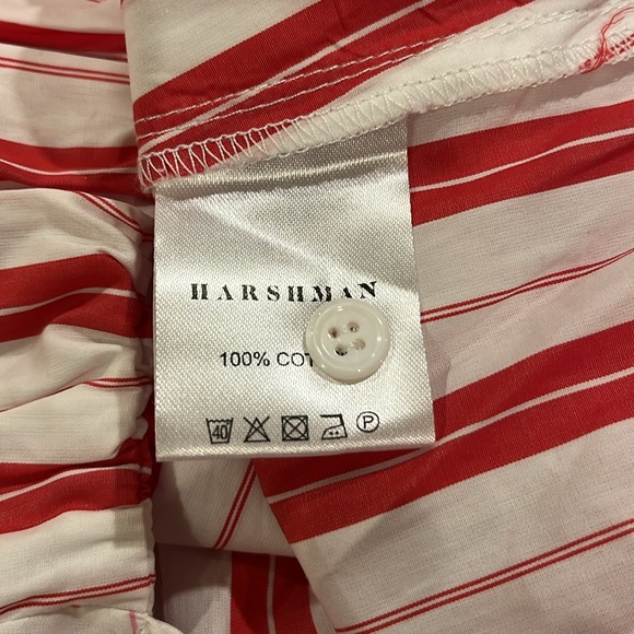 Harshman Faux Wrap Striped Shirt - Picture 8 of 13